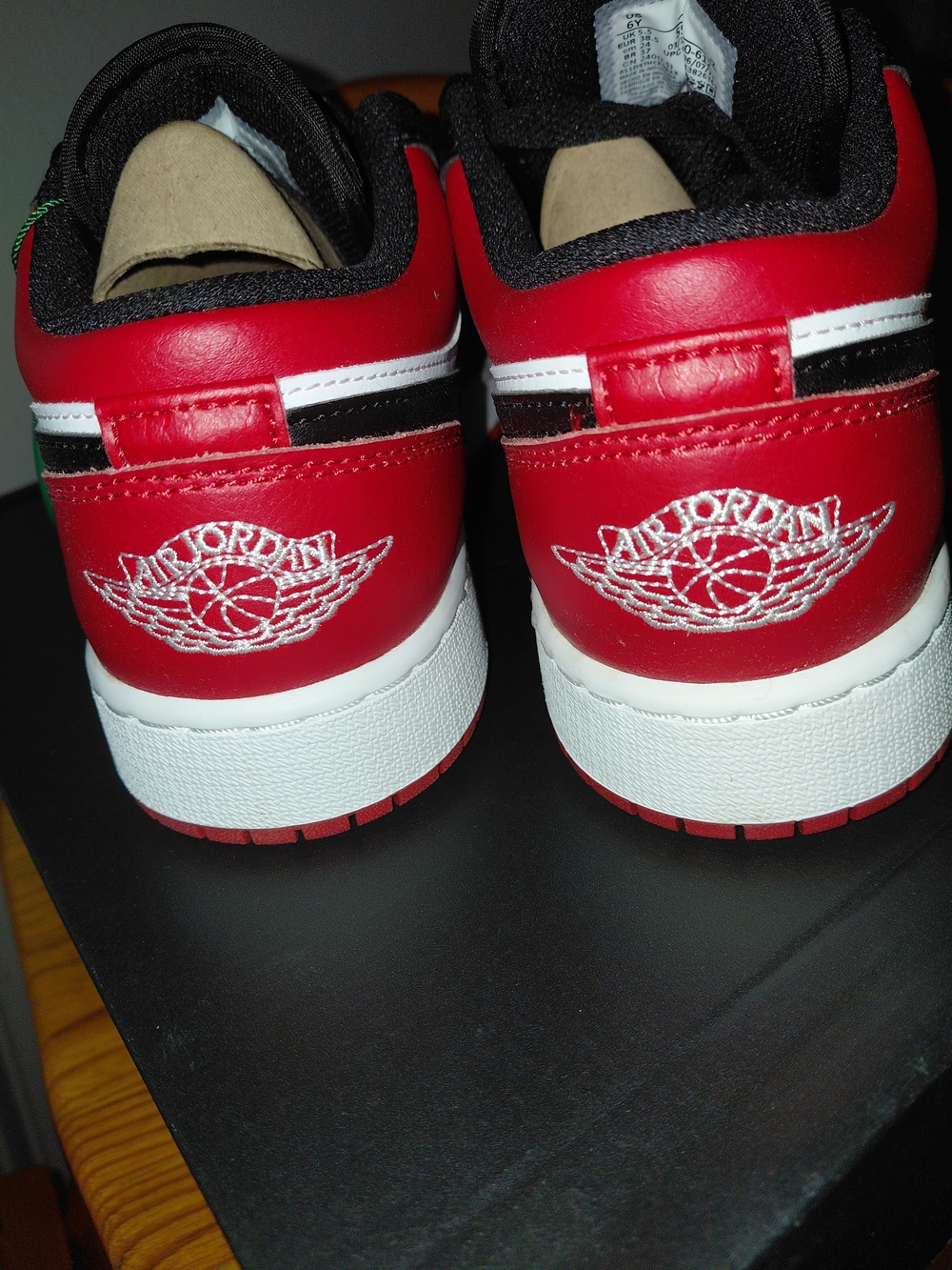 Brand NEW (Kids Or Women) Air Jordan 1'S Low Top Sneakers in Black & Red - Picture 3 of 6